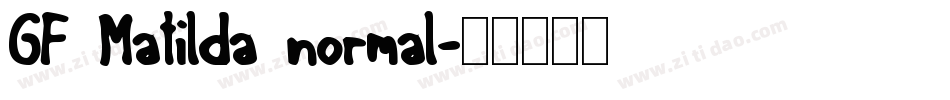 GF Matilda normal字体转换